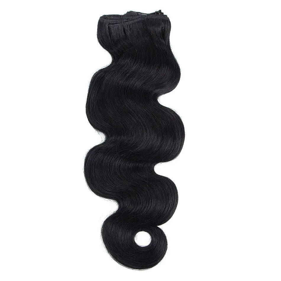 Body Wave Clip in Hair Extensions 100% Real Remy Human Hair Extensions 10 Pcs Body Wave Clip Ins for Women