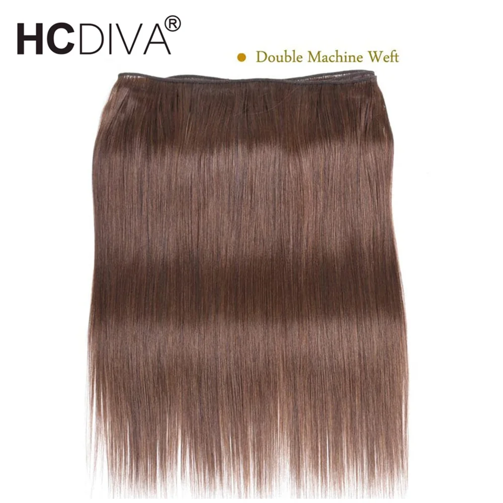 1/3/4 pieces Brazilian Straight Hair Weaves Bundles 100% Remy Human Hair Extension 10-32inch 10A Brown Colored Human Hair Bundle