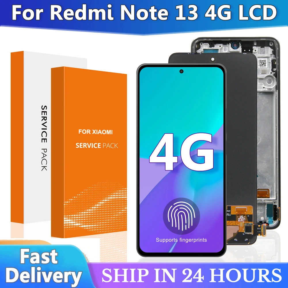 6.67\'\' AMOLED For Xiaomi Redmi Note 13 4G For Ori Redmi Note13 4G 23129RAA4G LCD Display Touch Screen Digitizer Assembly Replace