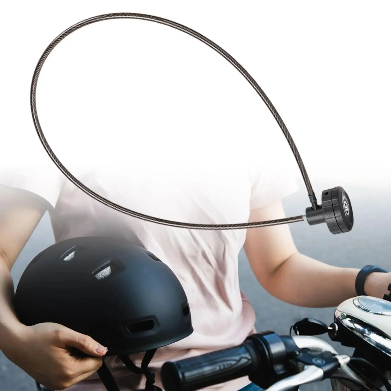 AliExpress UK dolity Mountain Bike Cable Lock Bikes Chain Lock Handlebar End Lock Bicycle Helmet Cable Lock