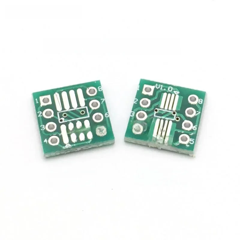 100 sztuk SMD do dip adapter konwerter SOP8 SSOP8 TSSOP8 płytka przyłączeniowa moduł adaptery płyta 0.65mm 1.27mm — zdjęcie 2