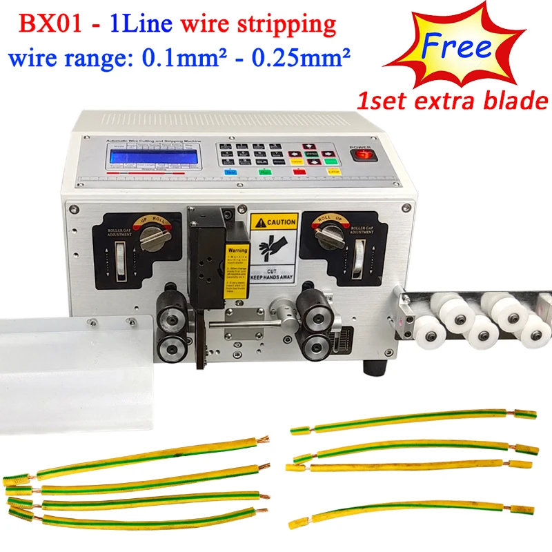 

HS-BX01 ONELINE Striping&peeling&cutting machine Wire range AWG 13-27 Tungsten carbide Automatic machine