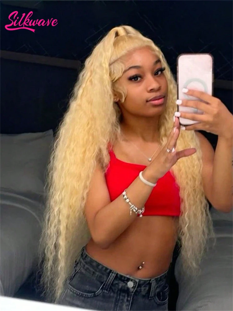 

Silkwave 613 Hd Lace Frontal Wig 13x6 Curly Human Hair Wigs Brazilian Pre Plucked Blonde Transparent Lace Front Wigs For Women