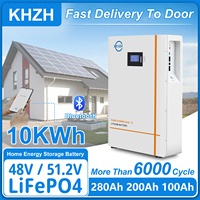 Pay by Installment / 10KWh 5KWh Power wall LiFePO4 Battery Pack 51V 100Ah 200Ah Powerwall  Buitl-in 200A BMS CAN RS485 Solar ESS