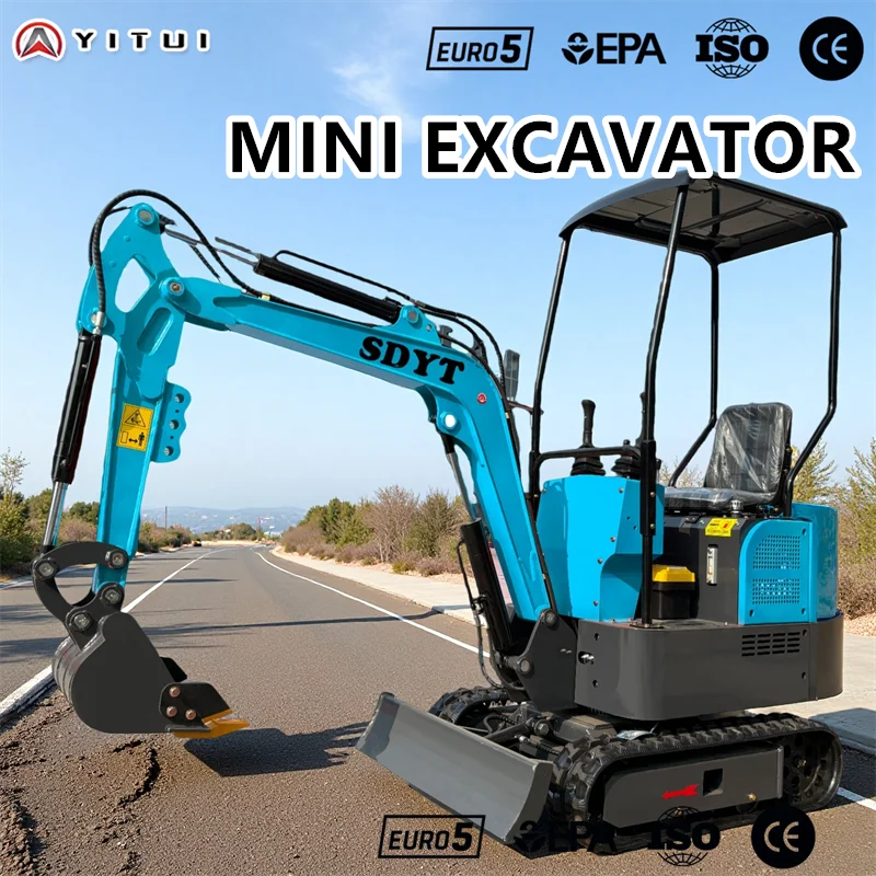 

Customized Mini Excavator 1.2 Ton Kubota Engine Small Digger Ce Epa Euro 5 Small Excavator For Farm And Family Use