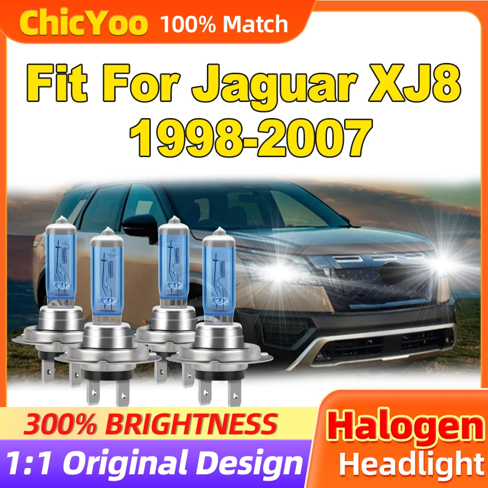 

Fit For Jaguar XJ8 1998-2004 2005 2006 2007 24000LM H7 HID Xenon Lights 200W Car Halogen Bulbs 6000K 12V Turbo Auto Headlamps