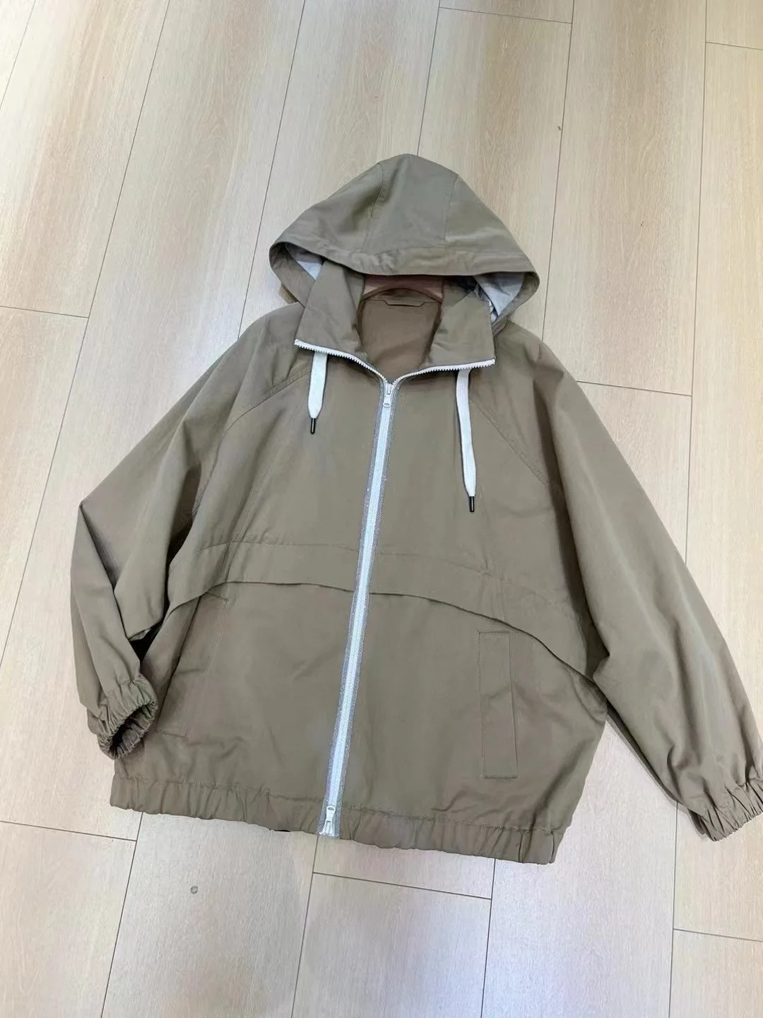 

Autumn casual women's cotton hooded jacket windbreaker