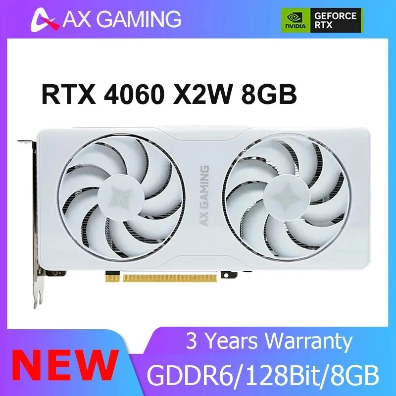 USED AX-Power By INNO3D GeForce RTX 4060 Graphics Card 8GB X2W GDDR6 128Bit NVIDIA 8G RTX4060 Video Card Desktop Gaming GPU New