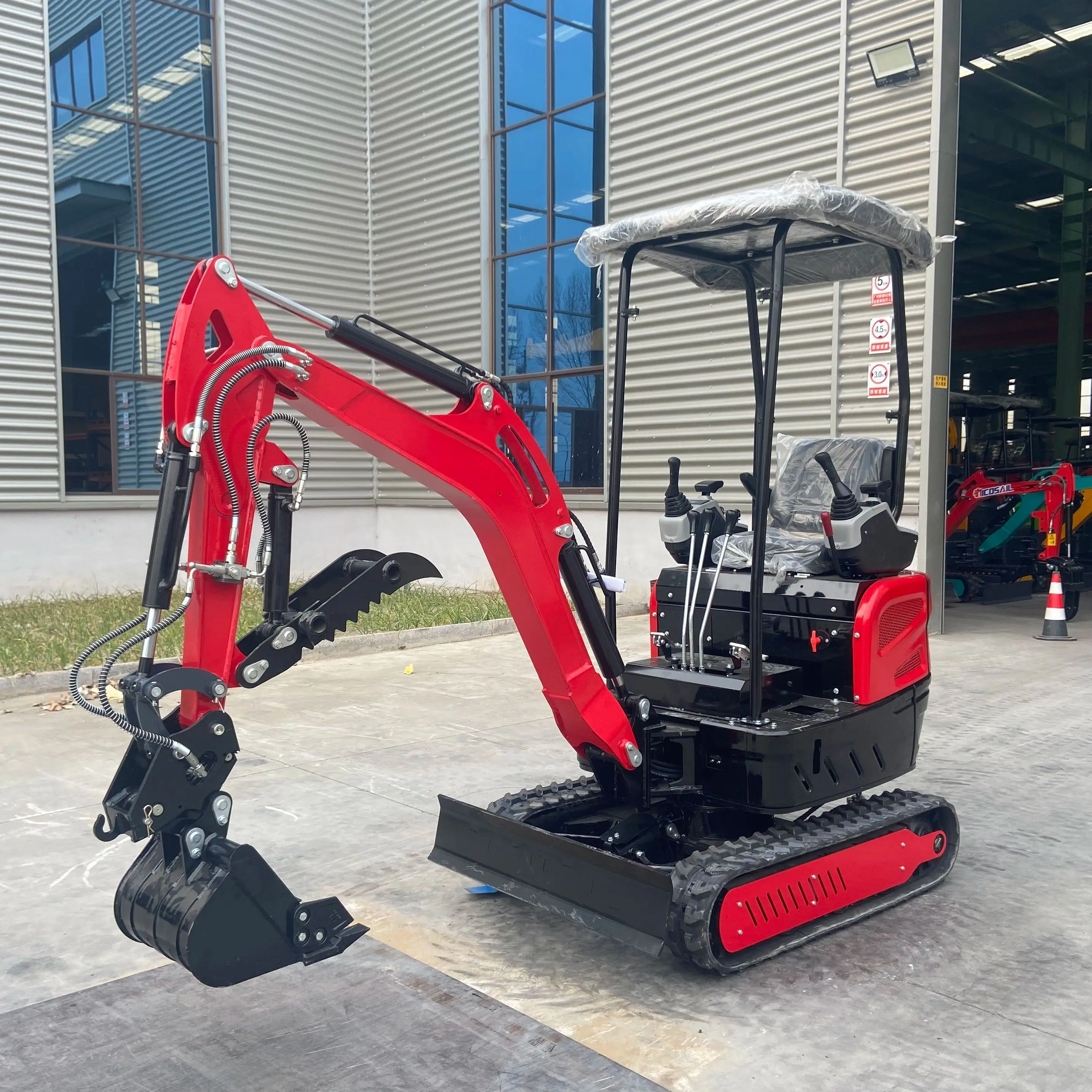 The best-selling 1.7-ton excavator hydraulic long-arm mini excavator cab with high-quality Kubota engine is customized for sale