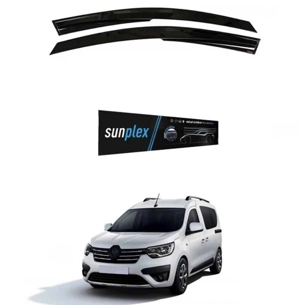 Car Window Accessories For Renault Express 2020-2024 set of 2 Sport Style Window Deflector Rain Cover Visor Awnings Tuning Parts