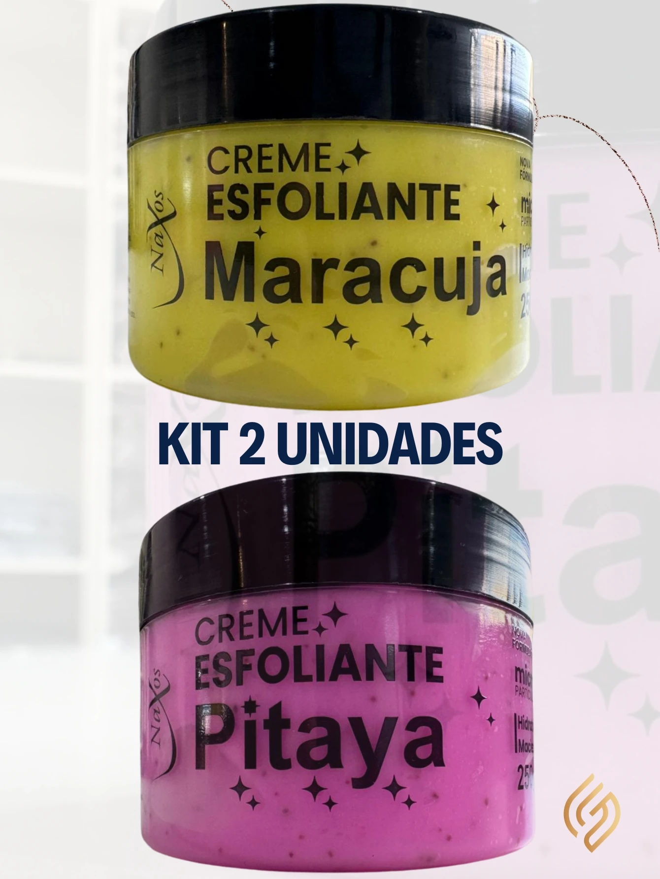 KIT 2 SPOLIANTS WITH HYDRATER FOR SKIN MARACUJA AND PITAYA