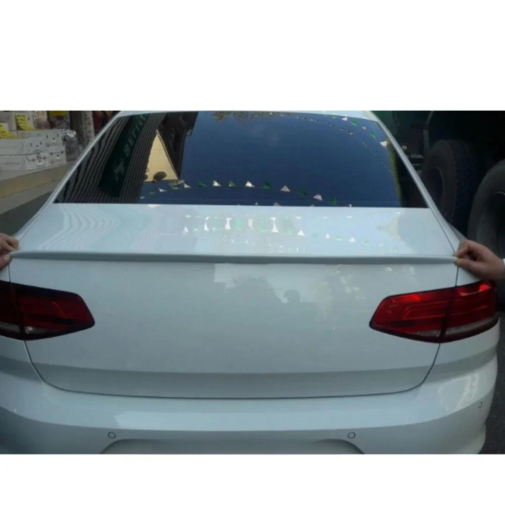 For Volkswagen Passat 2015 B8  Glass Under Spoiler Fiber Material Rear Roof Spoiler Wing Trunk Lip Car Styling Compatible Parts