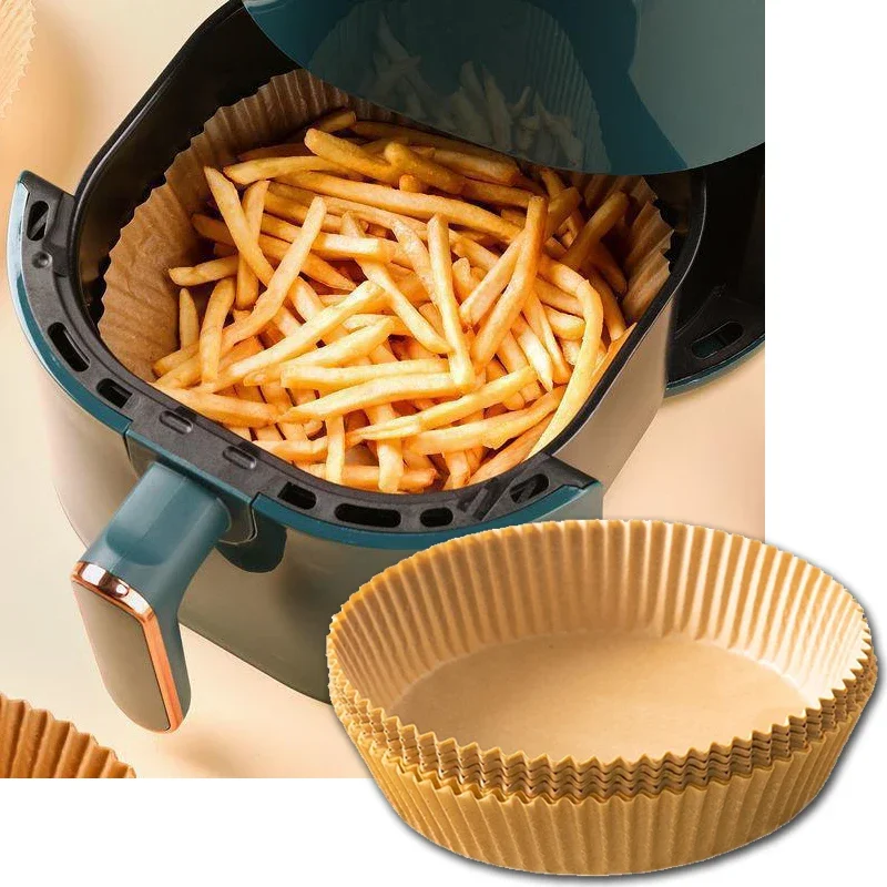 Papier de cuisson jetable pour friteuse à Air, 25 pièces, résistant à l'huile, plaque de Barbecue domestique, four alimentaire, tampon de poêle, accessoires de cuisine, outils