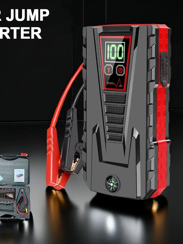 Przenośny powerbank do uruchamiania samochodu 20000mAh, z funkcją jump starter, do ładowania 12V, sprzęt do uruchamiania samochodów, do silników benzynowych i diesla, awaryjny zasilacz do akumulatora. — 2