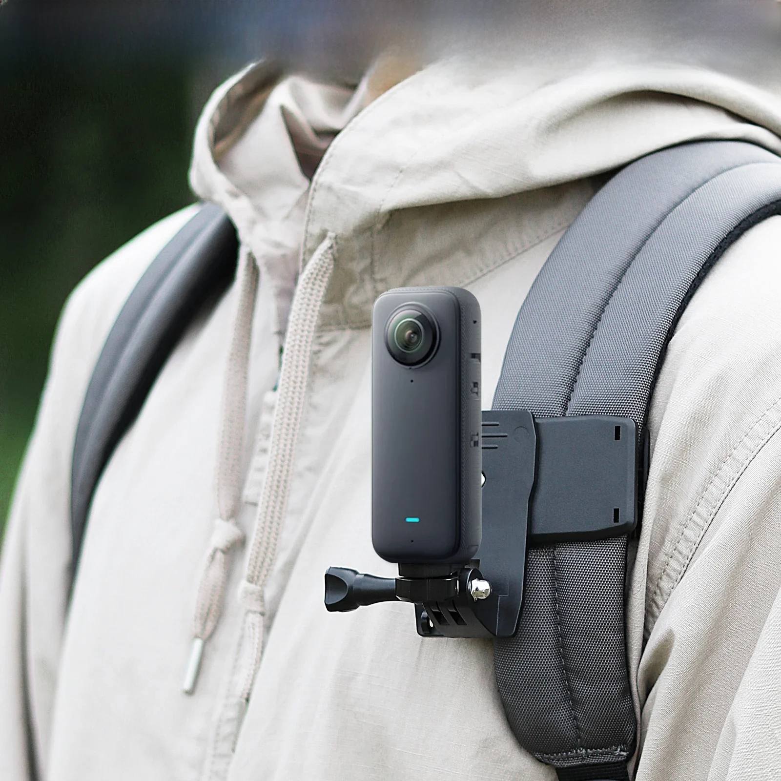 Clip de sac à dos Vamson pour Insta360 x3 pour GoPro Hero 12 11 10 9 caméra 360 ° Accessoires de montage de ceinture d'épaule rotative pour Action Dji