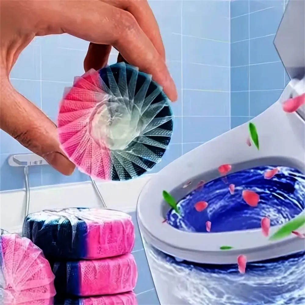 Automatic Toilet Bowl Cleaner Effervescent Tablet Bathroom Freshener Deodorization Stain Remover House Supplies