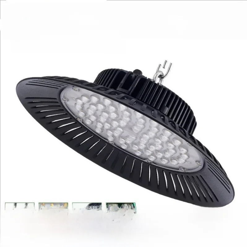 50/100/150W Super luminosité UFO haute baie lampe LED usine Garage stade Tri-preuve lampe entrepôt atelier éclairage industriel