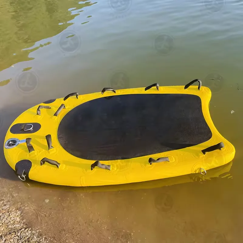 สต็อก Inflatable Jet Ski Sleds Inflatable Rescue Board Inflatable Jet Ski Rescue Sled (46x40x4 นิ้ว, 1 ชุด) สําหรับกู้ภัยท่อง