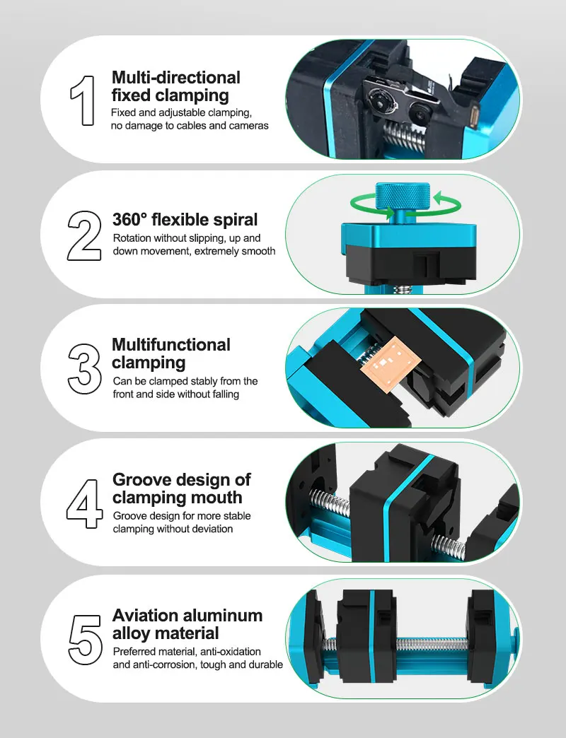 RELIFE TF3 Camera Repair Fixture Multi-directional Clamping   Repairing for Cameras/Motherboards/CPU/Chip IC Tool