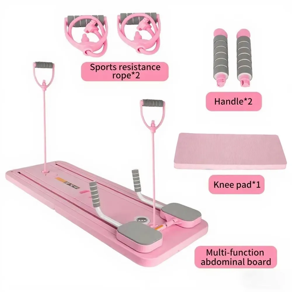 Opvouwbare Pilates Board Full Body Fitness Trainer met automatische rebound Multifunctionele buikplank Oefenapparatuur