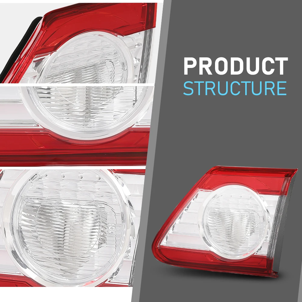 1 زوج أضواء خلفية خلفية الداخلية صالح ل 2011 2012 2013 تويوتا كورولا اليسار واليمين عدسة حمراء كروم الإسكان مقاوم للماء سنوبروف #4