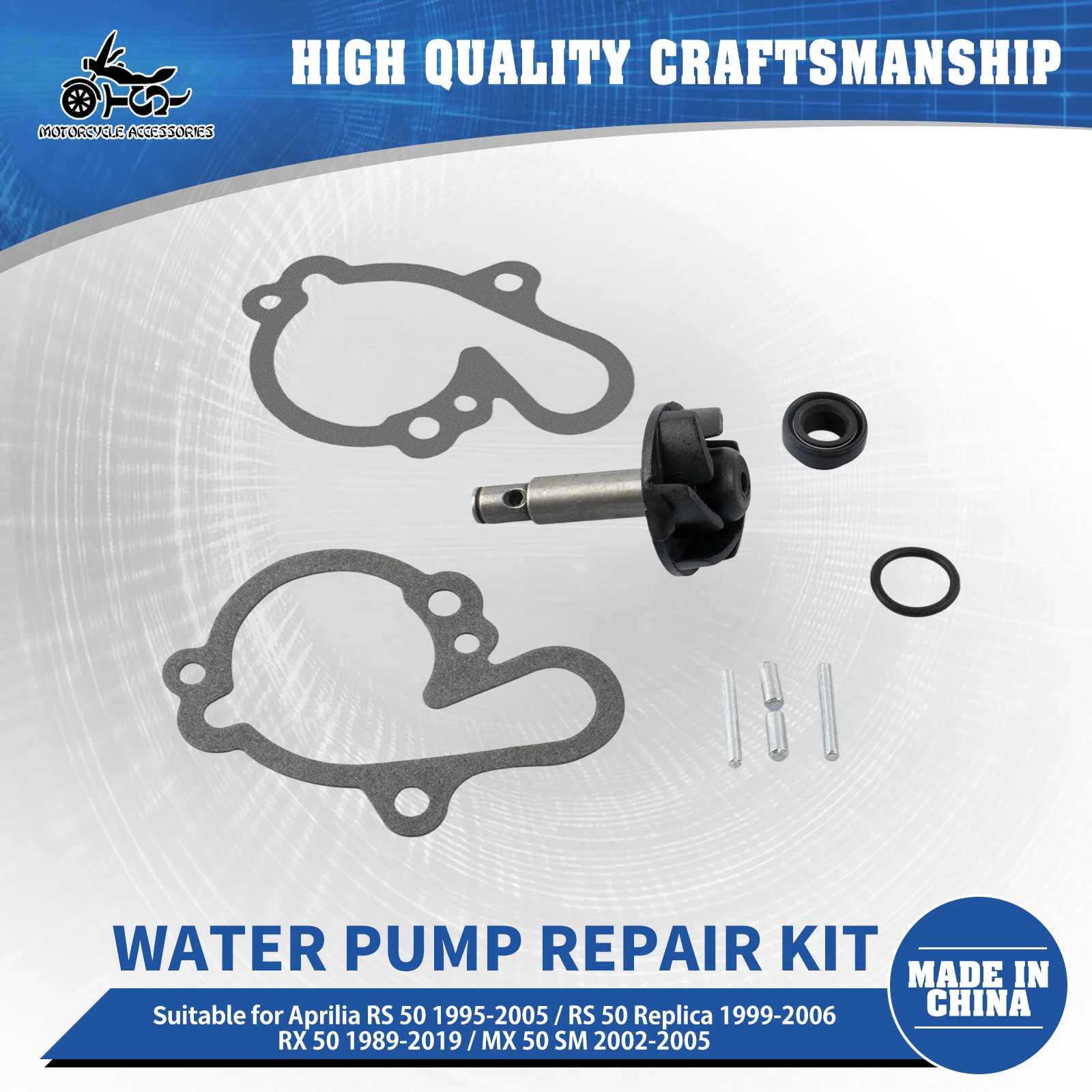 

SJ Motorcycle Accessories Water Pump Repair Kit For Aprilia RX50 MX50 RS50 Tuono 50 Minarelli 50cc AM3 AM4 AM5 AM6 100110080