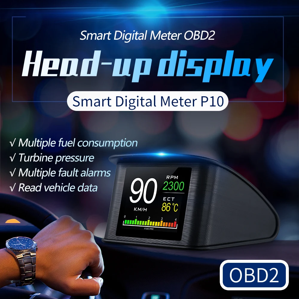 Car Head Up Display OBD Tester OBD2 HUD Computer Speedometer Windshield Projector Car Dashboard Speed Displays System Modificati