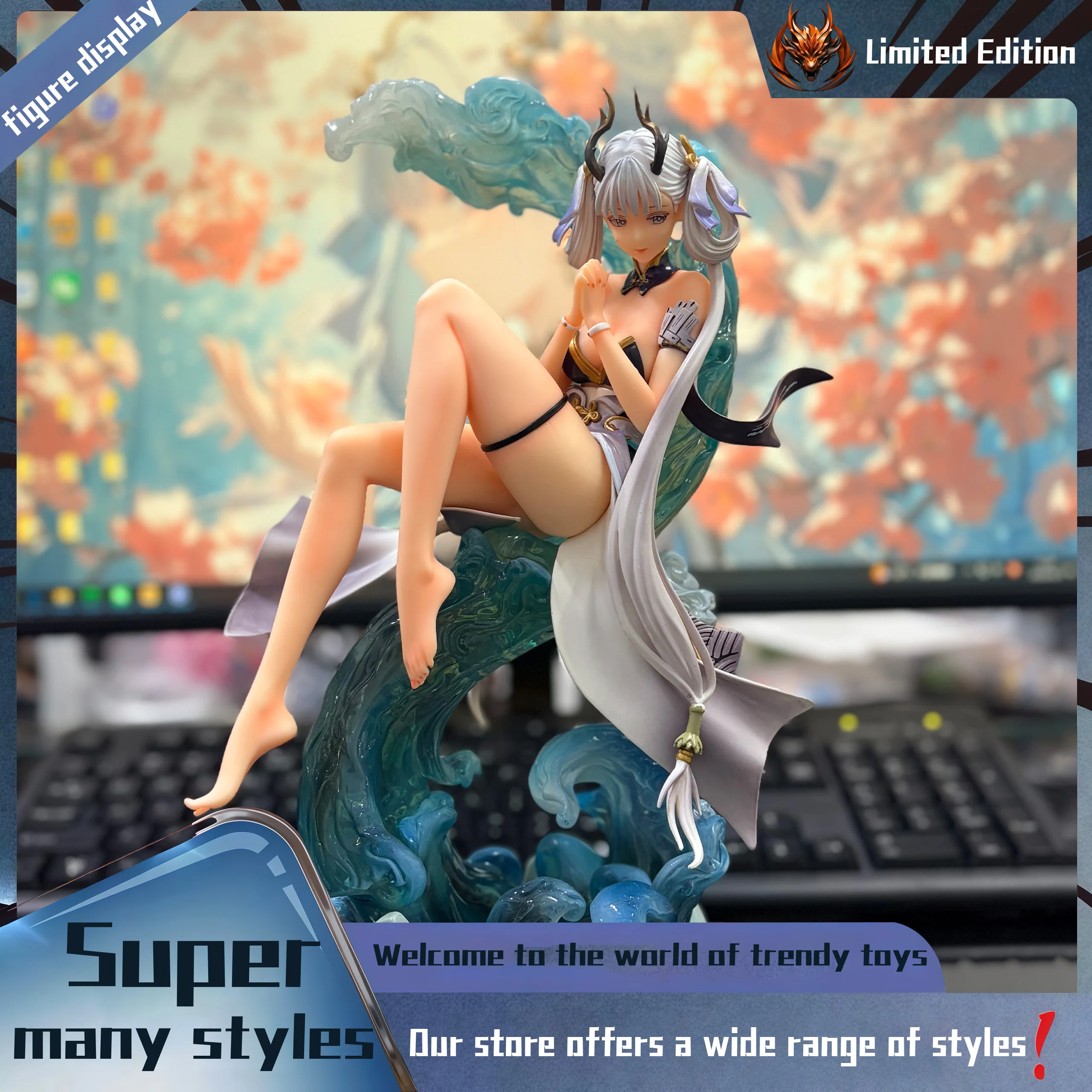

Halo Dragon Maiden Jinxi Peripheral figurine model table decoration, birthday gift, trendy toy scene decoration, car decoration