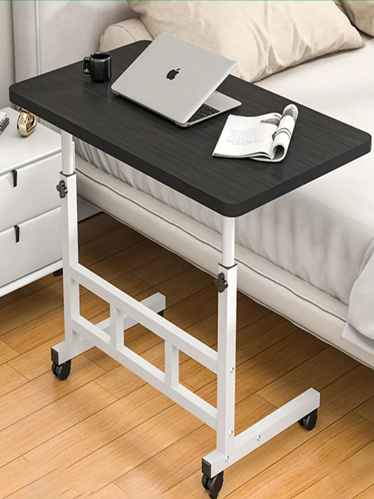 Height adjustable mobile desk with wheels Auxiliary table