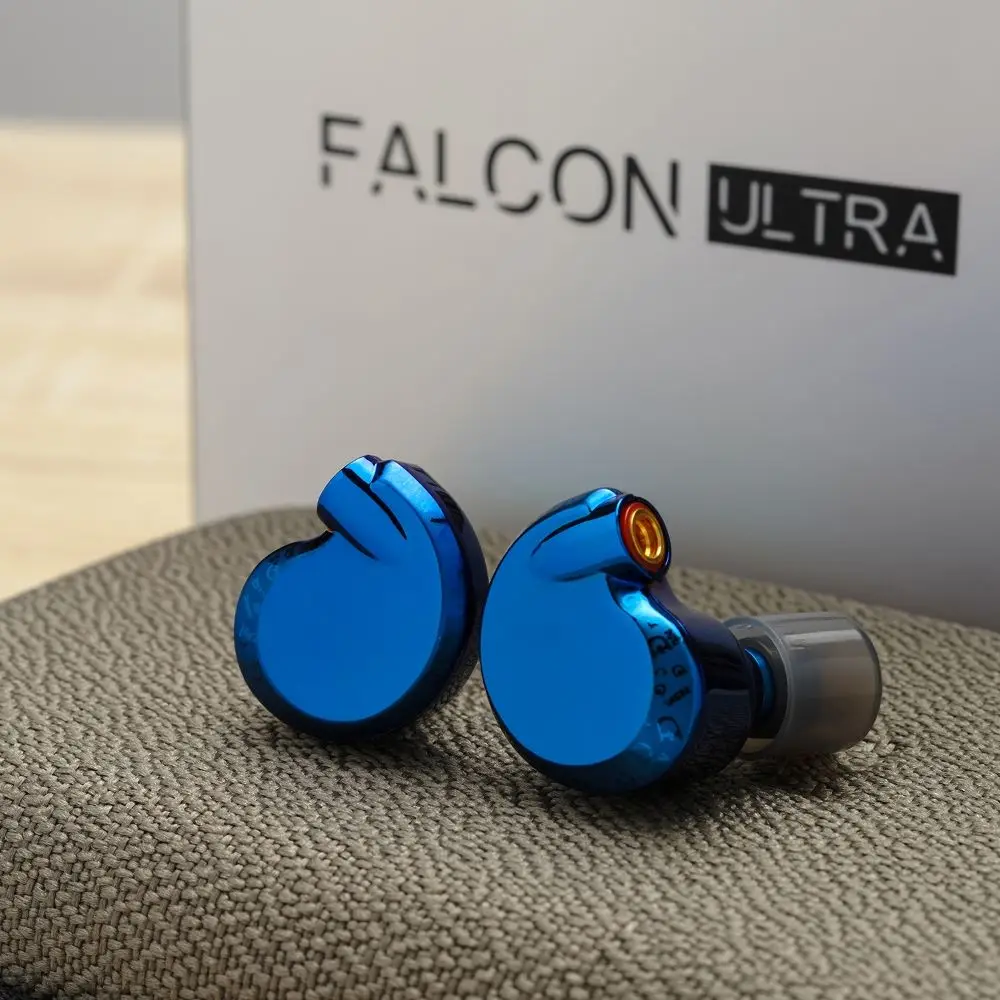 DUNU Falcon Ultra Dynamic Driver Earphone In Ear Monitors Klein Blue Hi-res Music Headphone Bass Earbuds with MMCX HiFi Cable