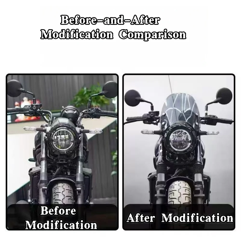 Front windshield deflector ELIMINATOR 500 transparent small windshield 500 eliminator 500 ELIMINATOR eliminator500