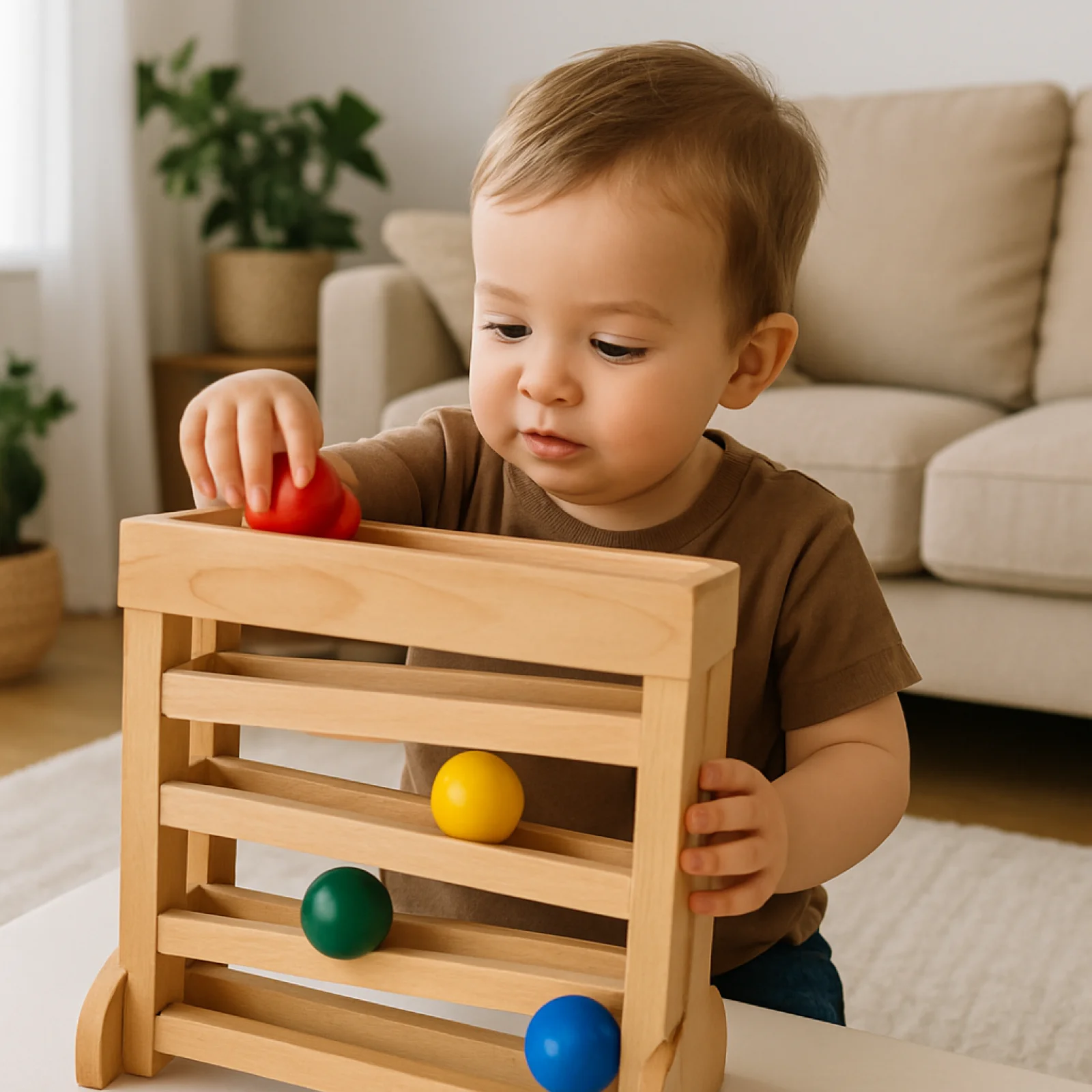 4 Race Ball Ramp Track Toy for Toddlers 2