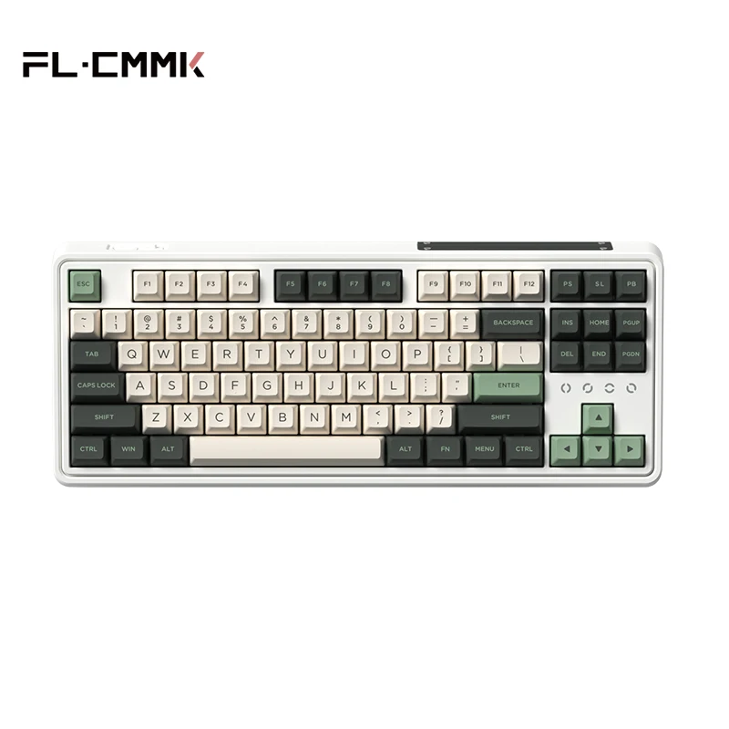 FL·ESPORTS CMK87 Keyboard  2.4G Wireless Wired Bluetooth Mechanical Keyboard 87-Key PBT Keycap Full-Key Hot Swap for PC Laptop