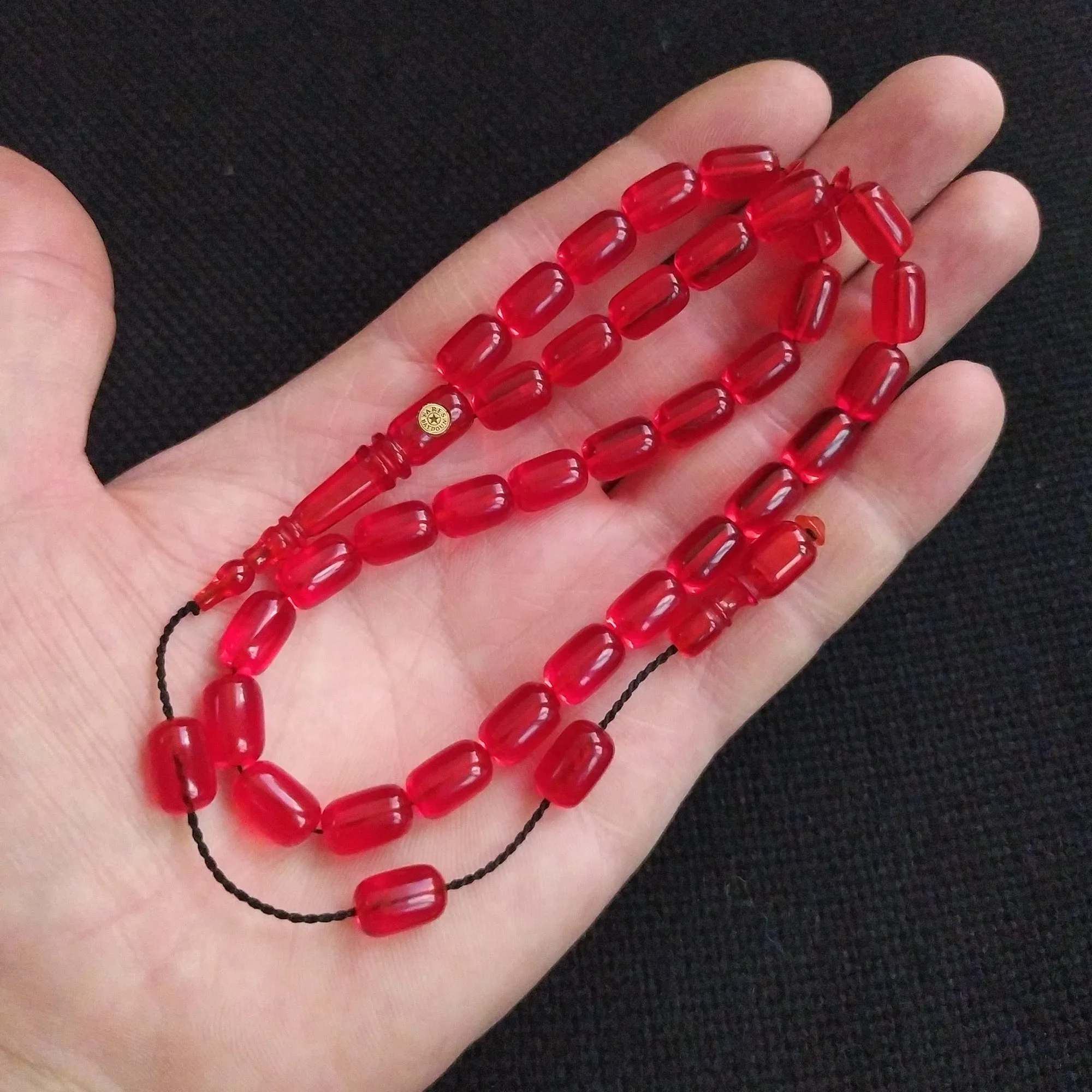 

Мужские капсульные кости Tasbih 7x11 мм для мусульманской молитвы, 33 бусины