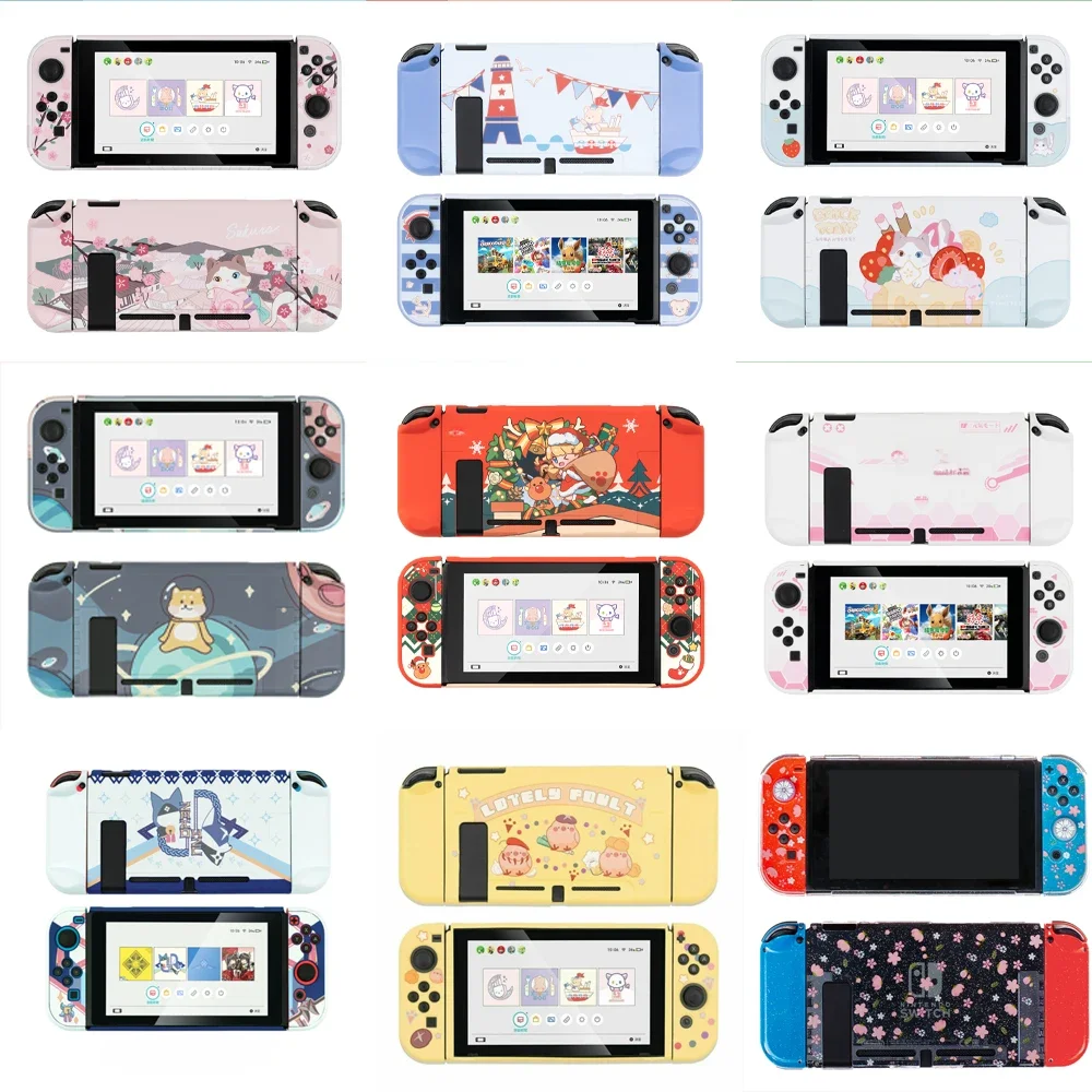 Geekshare-Coque de protection pour Nintendo Switch, coque rigide, Split Joy-con Cover, accessoires NS, dédouanement, Normal