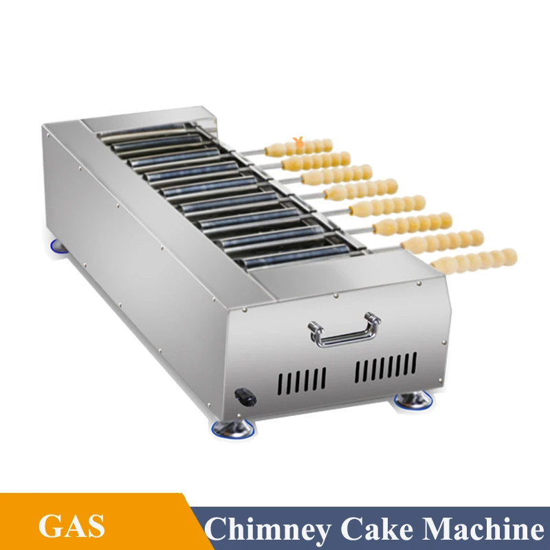 Gas 110V/220V Electric Chimney Cake Machine Donut Doughnut Ice Cream Cone Maker Hungary Trdelnik Chimney Bread Roll Machine