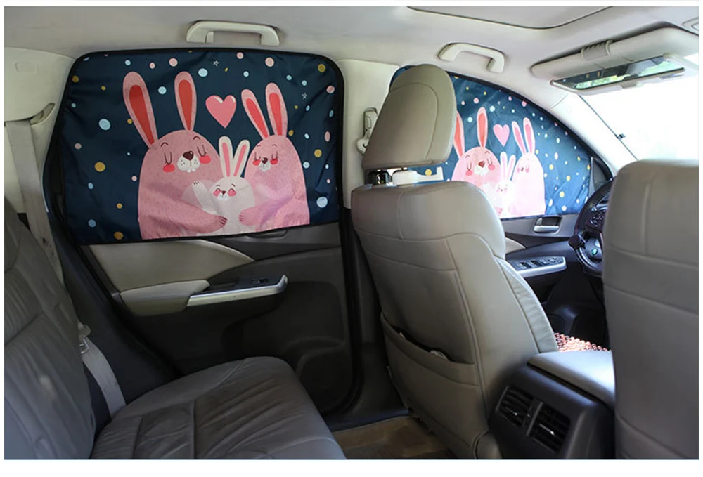 Magnetischer Vorhang im Auto Fenster Sonnenschutz Abdeckung Cartoon Universal Seitenfenster Sonnenschutz UV-Schutz für Kinder Baby Kinder – Detail 22