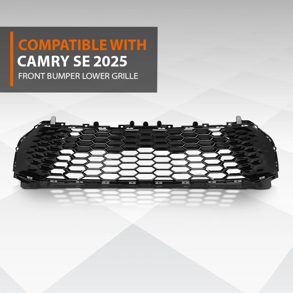 

Front Bumper Lower Grille Gloss Black Fit for 2025 Toyota Camry Se 53102-Aq020 53122-Aq030 53102-Aq030 Pp Durable Waterproof