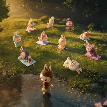 

100% подлинные POP MART THE MONSTERS Lazy Yoga Series, оригинальные фигурки слепых коробок, загадочная коллекционная игрушка в подарок