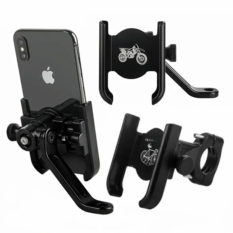 AliExpress Aluminum alloy motorcycle bicycle mobile phone holder GPS bracket mounting clip multi-specification mobile handlebar bracket