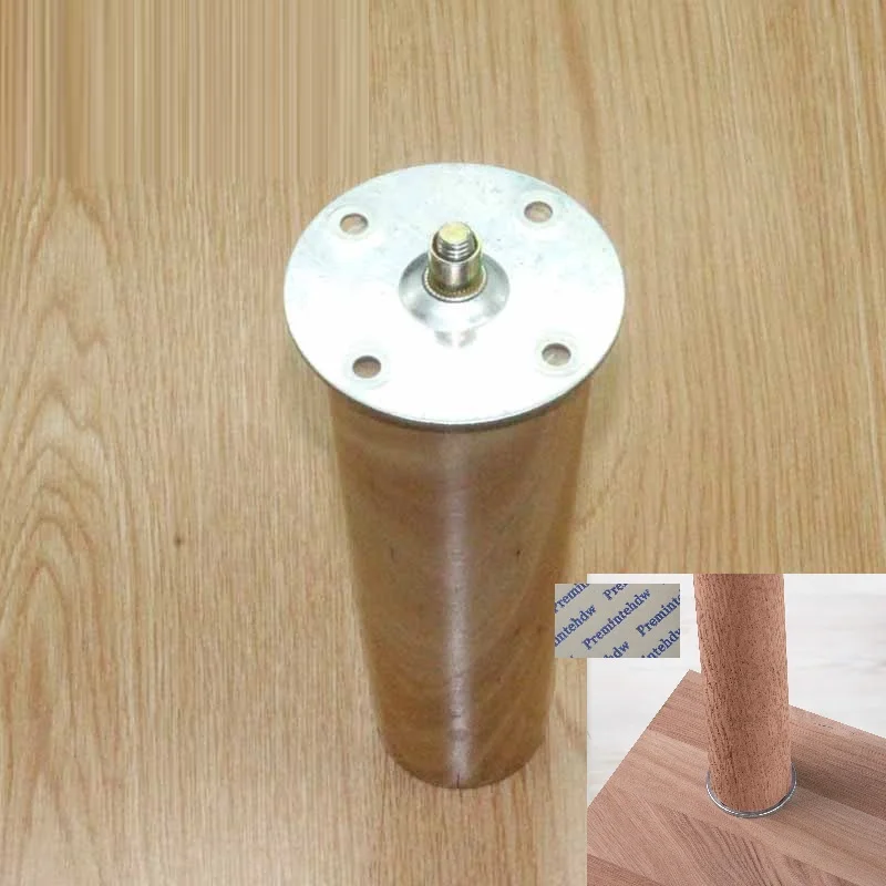 8Pcs Steel Black Round Square Mount Plate M8 M10 Thread Flange Furniture Table Leg Connecting Adapter