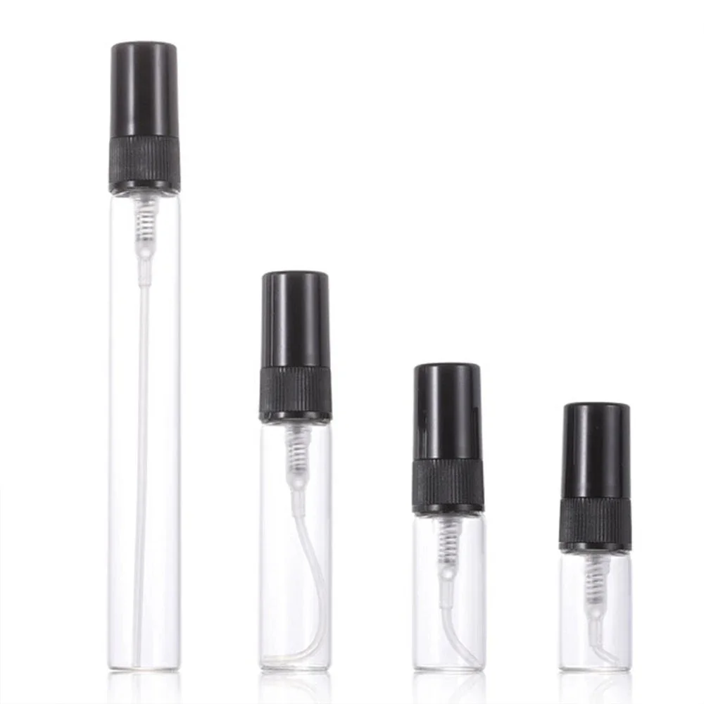 30/50/100 pièces 2 ml 3 ml 5 ml 10 ml bouteille vide rechargeable Portable bouteilles de parfum en verre bouteille de cosmétiques échantillon flacons en verre mince