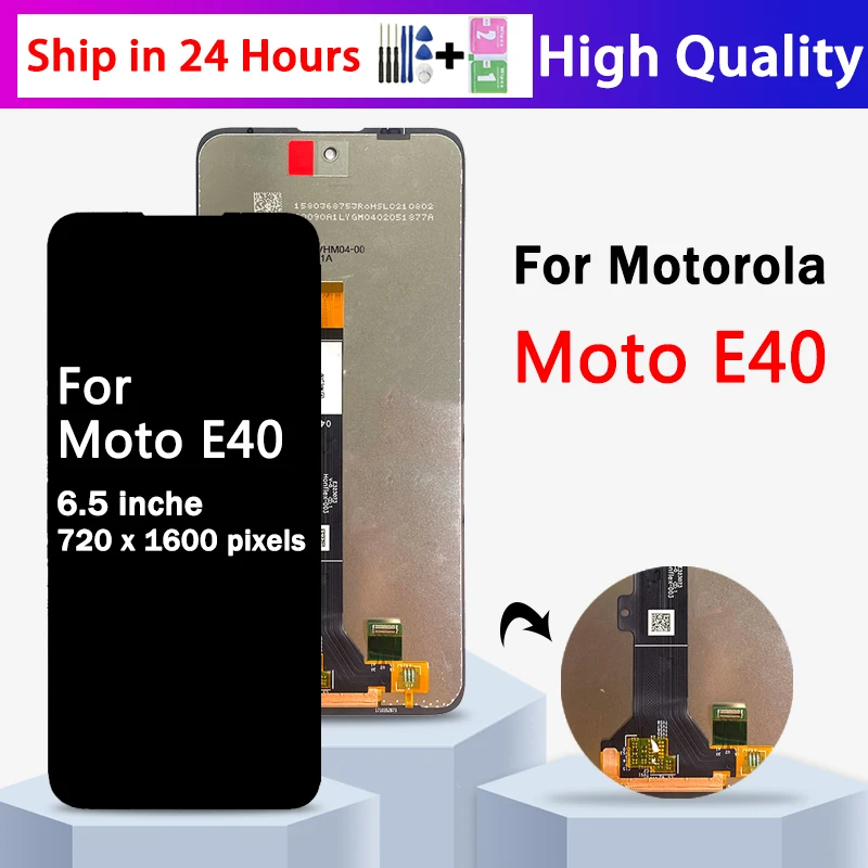 

6.5" Original For Motorola Moto E40 LCD XT2159-3 Display Screen Touch Panel Digitizer Glass Sensor For MOTO E40 XT2159-4 Display