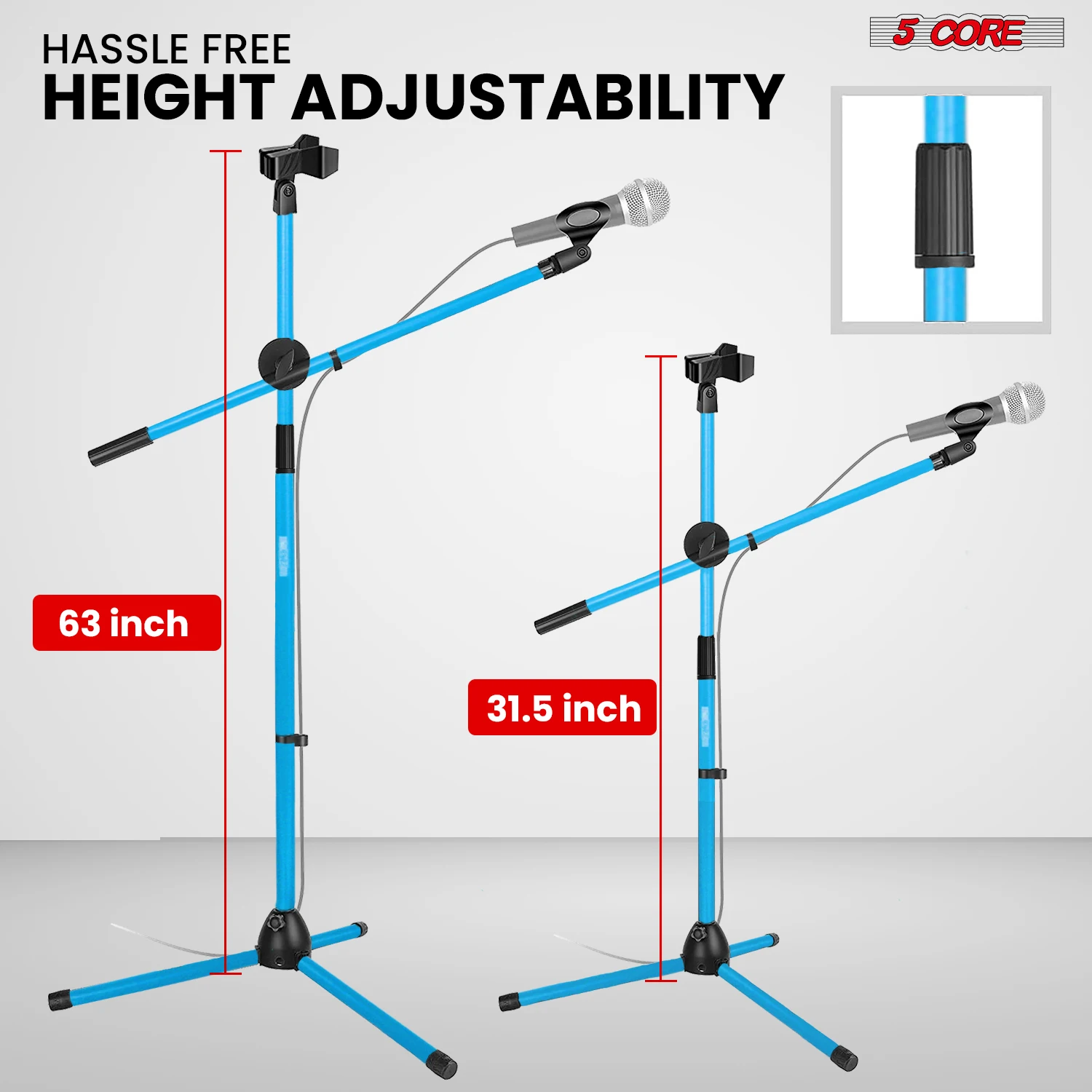 5 Core Mic Stand 2Pcs Floor He - đánh giá và giá Microphone Stand Boom Arm Floor
