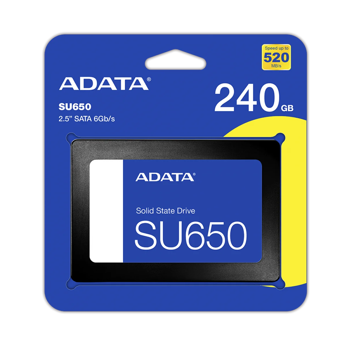 SSD Adata SU650, 240GB, Sata III, Leitura 520MBs e Gravação 450MBs, ASU650SS-240GT-R