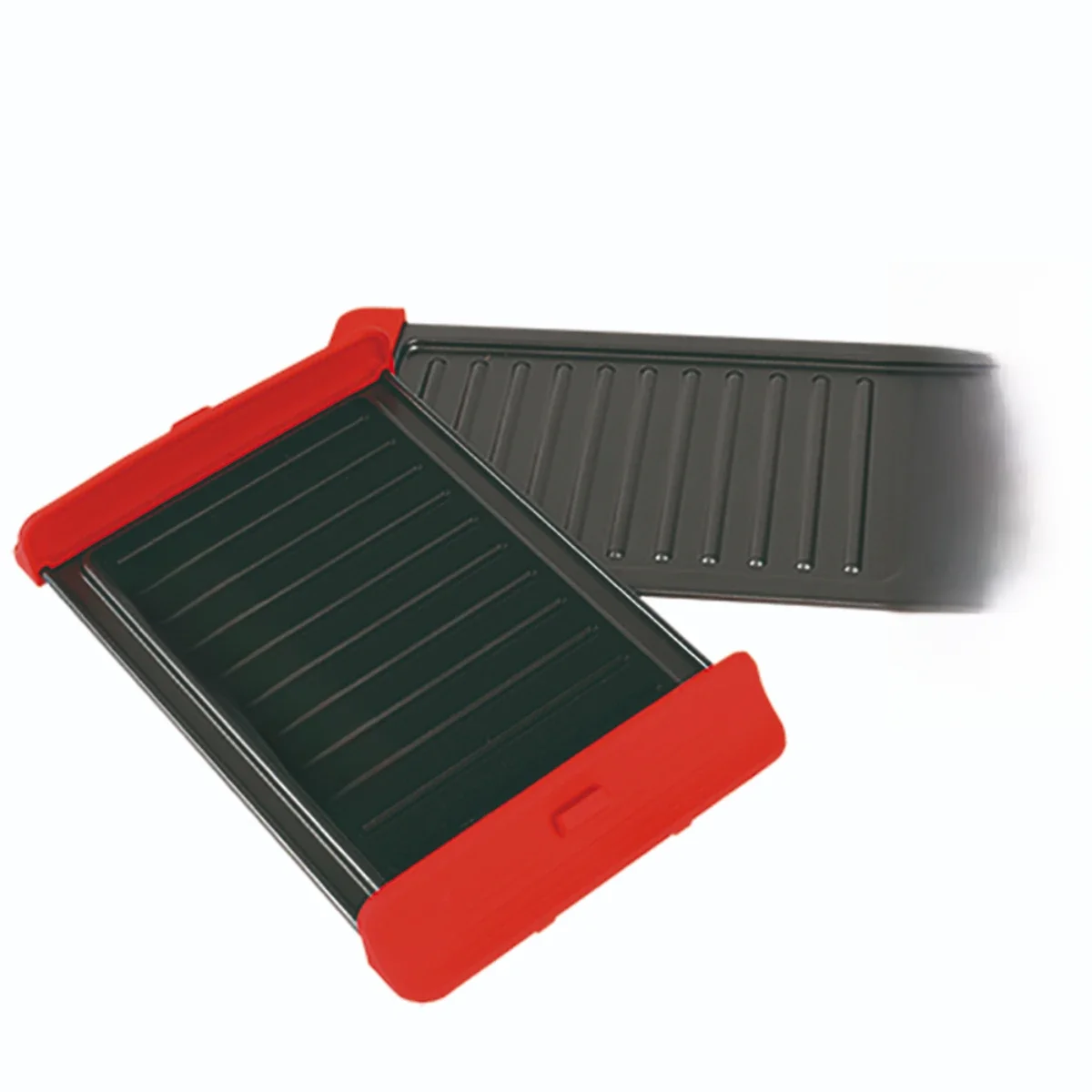 26x15,5x6,5 cm antiaderente aço pan pizza microondas ririll griddle ferramenta cozinha transporte de