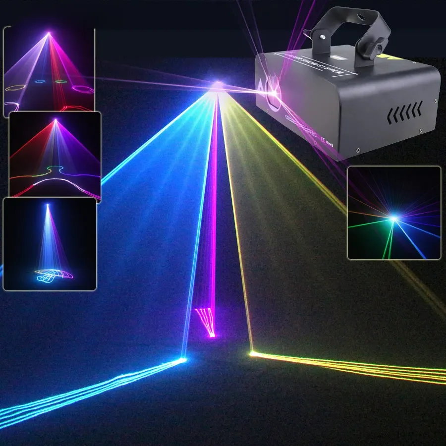 ESHINY Animation RGB faisceau Laser Disco éclairage de scène projecteur de lumière DMX512 DJ barre de danse fête de vacances effet spectacle X2N8