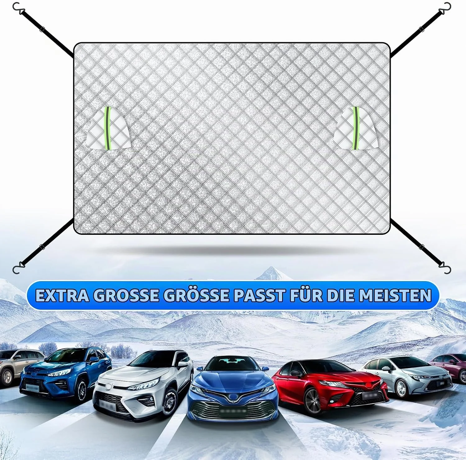 Auto-Winter-Windschutzscheiben-Schneeabdeckung Auto-Sonnenschutz Frostschutz Sonnenschutz Anti-Eis Frontscheibenabdeckung – Detail 5