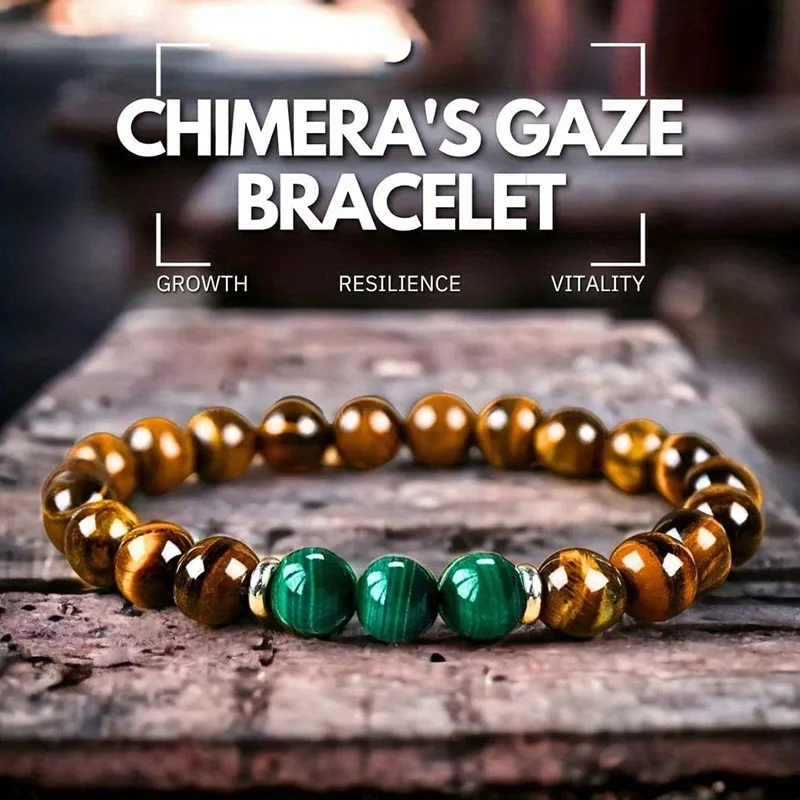 1pcs Tiger Eye Stone Bracelet Bracelet Malachite Growth Resilience Vitality Bracelet Jewelry Gift