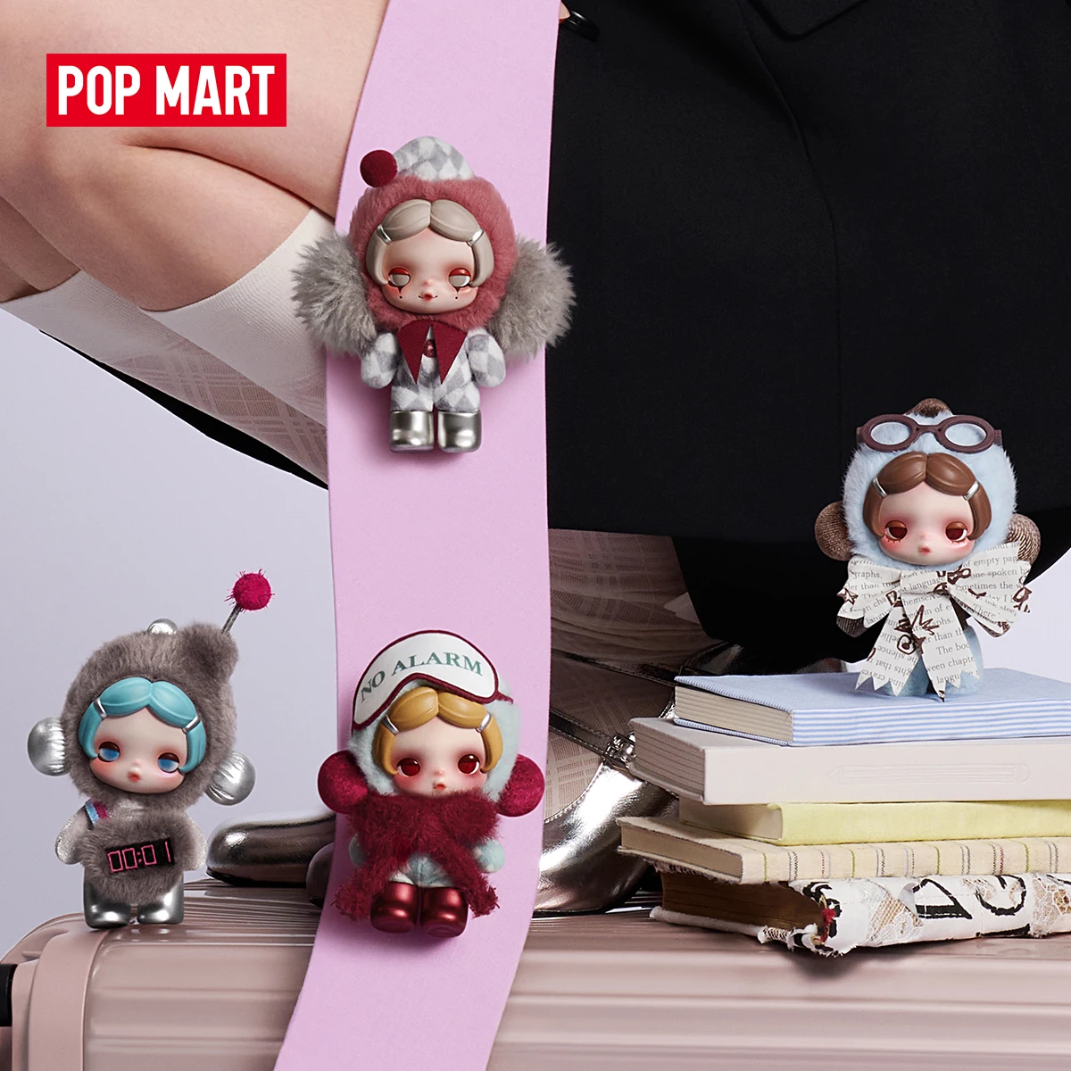 Image of 【EU】POP MART θ SKULLPANDA Off Mode Series Plüschpuppen-Anhänger 1 Stück/12 Stück SP POPMART Mystery Box Süßes Geschenk